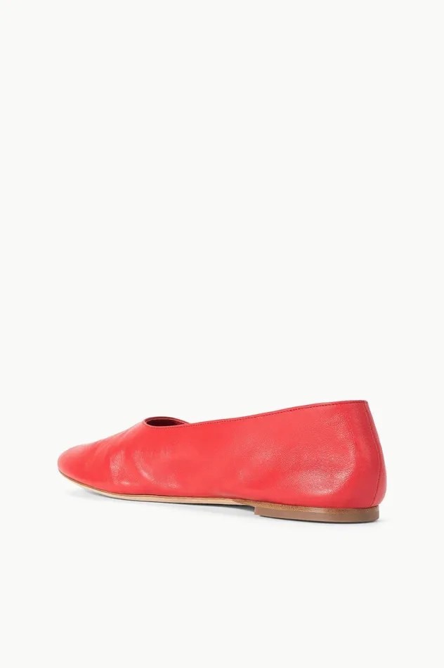 Women Mules and Flats STAUD STAUD ALBA BALLET FLAT RED ROSE Women Mules and Flats STAUD STAUD ALBA BALLET FLAT RED ROSE