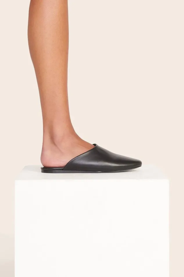 Women Mules and Flats STAUD STAUD CUSTOM ABBY SLIPPER BLACK Women Mules and Flats STAUD STAUD CUSTOM ABBY SLIPPER BLACK