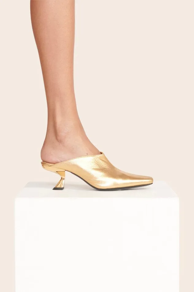 Women Mules and Flats STAUD STAUD JAX MULE GOLD Women Mules and Flats STAUD STAUD JAX MULE GOLD