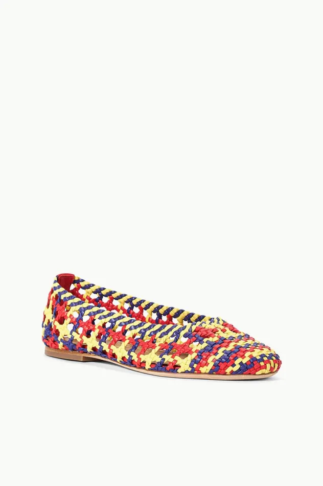 Women Mules and Flats STAUD STAUD NELL CROCHET BALLERINA RED ROSE MULTI Women Mules and Flats STAUD STAUD NELL CROCHET BALLERINA RED ROSE MULTI