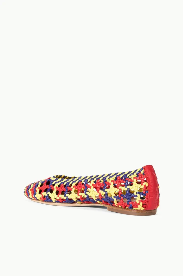 Women Mules and Flats STAUD STAUD NELL CROCHET BALLERINA RED ROSE MULTI Women Mules and Flats STAUD STAUD NELL CROCHET BALLERINA RED ROSE MULTI