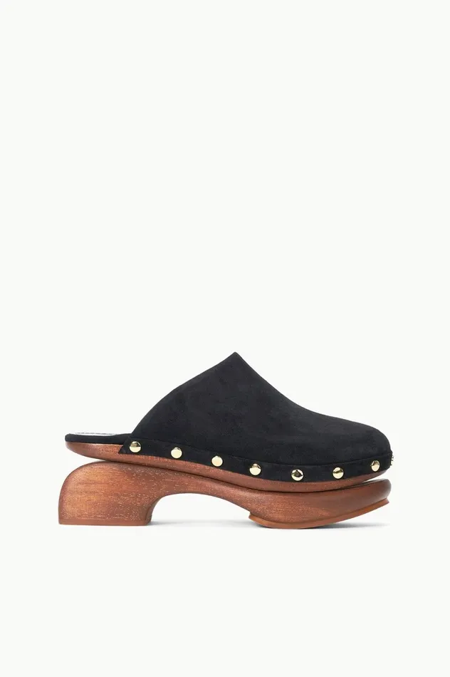 Women Mules and Flats STAUD STAUD RHODES CLOG BLACK