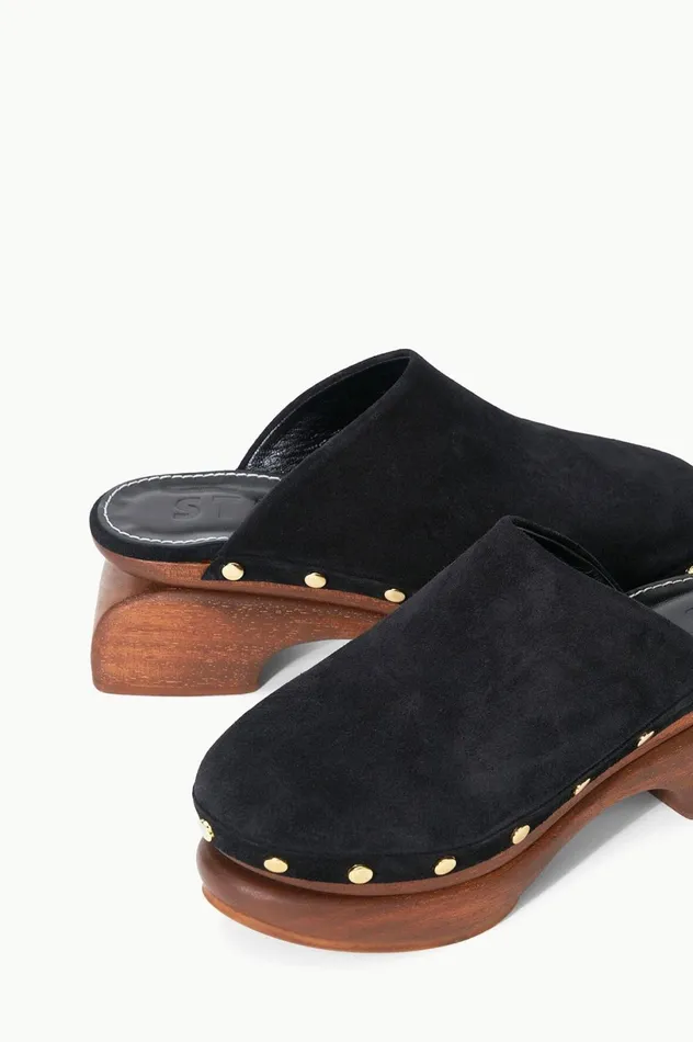 Women Mules and Flats STAUD STAUD RHODES CLOG BLACK Women Mules and Flats STAUD STAUD RHODES CLOG BLACK