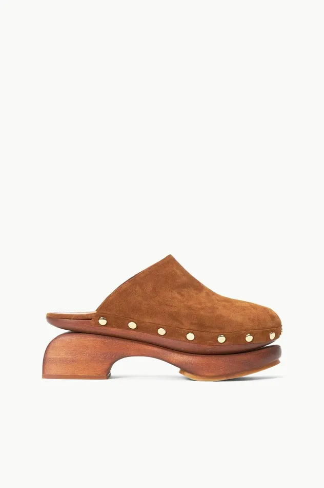 Women Mules and Flats STAUD STAUD RHODES CLOG TAN