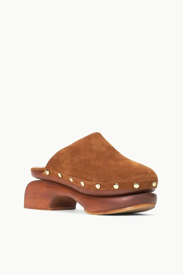 Women Mules and Flats STAUD STAUD RHODES CLOG TAN Women Mules and Flats STAUD STAUD RHODES CLOG TAN