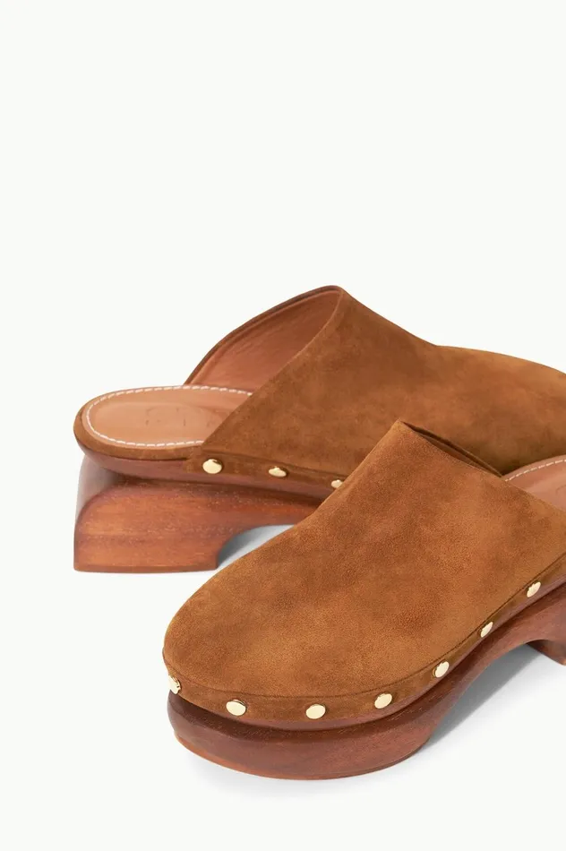 Women Mules and Flats STAUD STAUD RHODES CLOG TAN Women Mules and Flats STAUD STAUD RHODES CLOG TAN