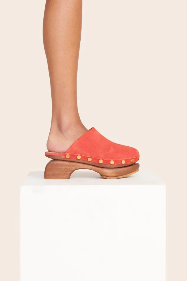 Women Mules and Flats STAUD STAUD RHODES CLOG TAN Women Mules and Flats STAUD STAUD RHODES CLOG TAN