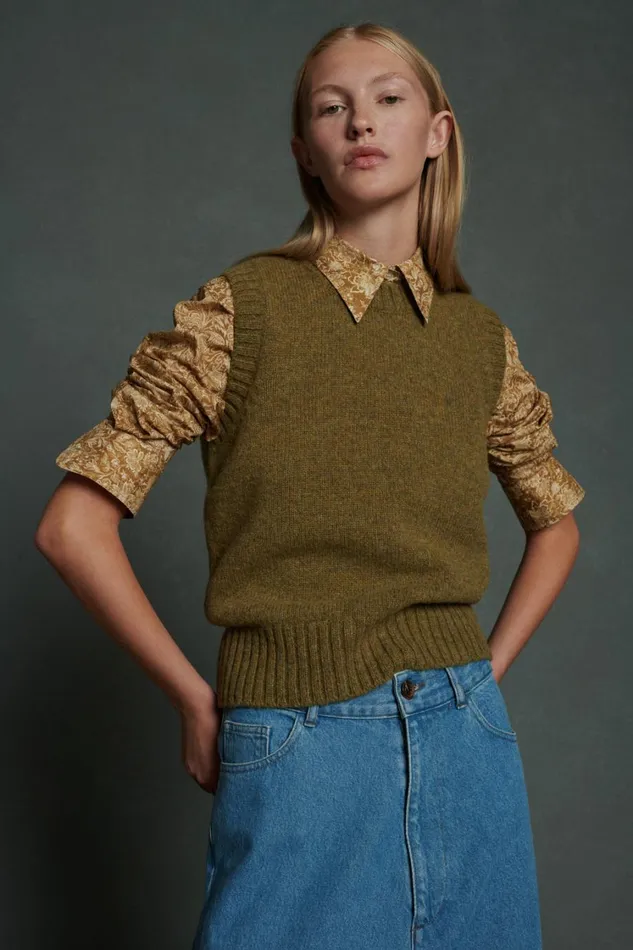 Women NAMASTE JUMPER Khaki Soeur Jumpers and Cardigans