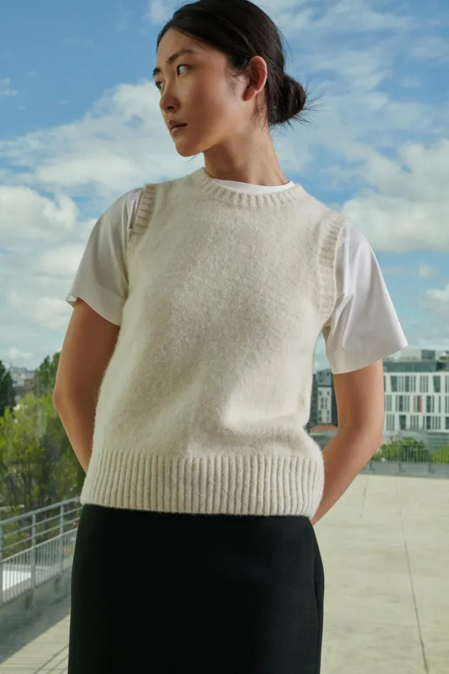 Women NAMASTE SWEATER Ecru Soeur Jumpers and Cardigans