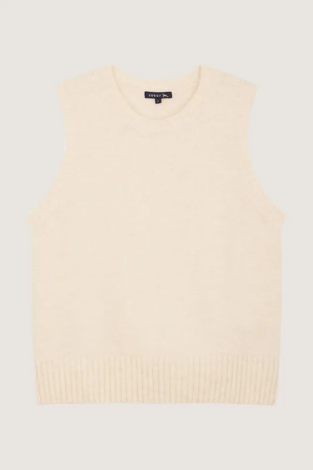 Women NAMASTE SWEATER Ecru Soeur Jumpers and Cardigans