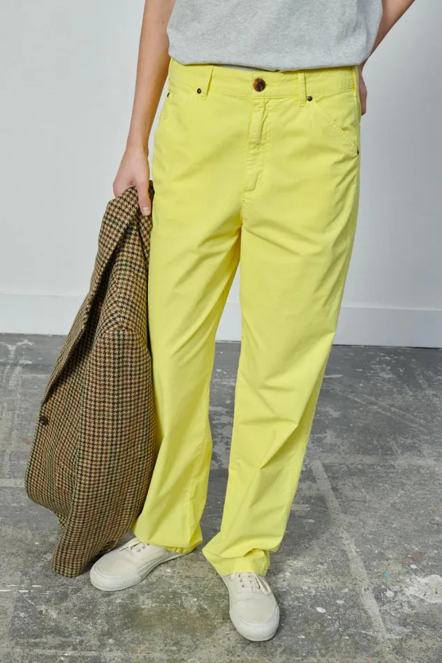 Women NAPOLON JEANS Yellow Soeur Trousers