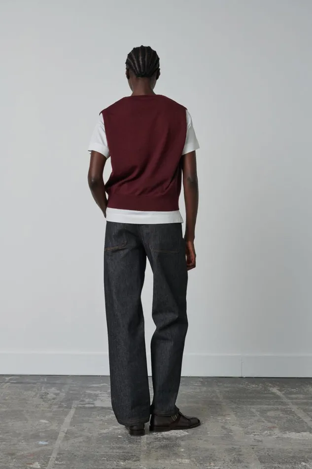 Women NAPOLEON JEANS Black Raw Denim Soeur Trousers