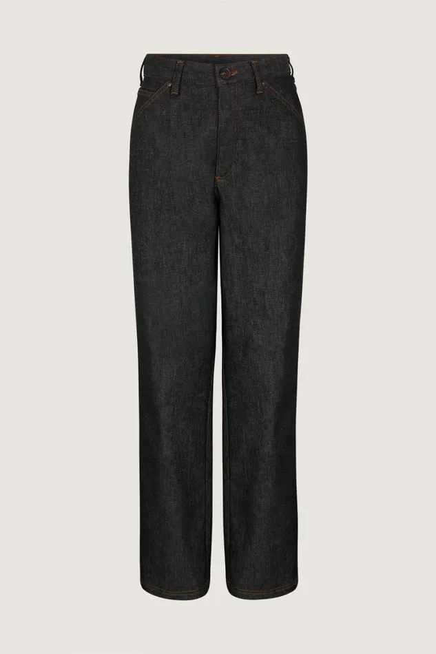 Women NAPOLEON JEANS Black Raw Denim Soeur Trousers