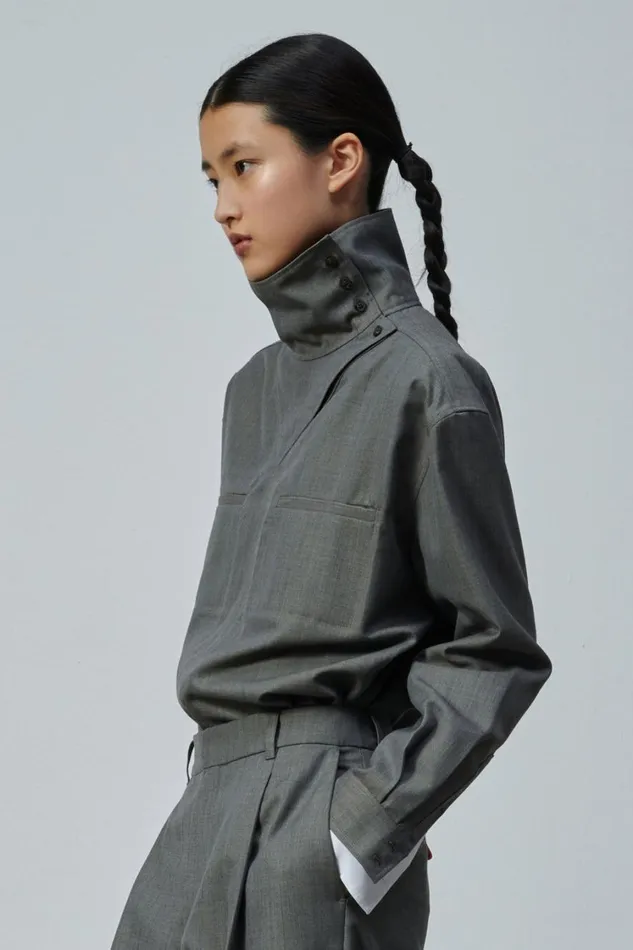 Women NORA SHIRT Grey Soeur Shirts