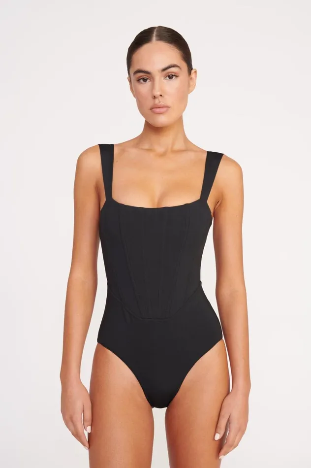 Women One Pieces STAUD STAUD ADELAIDE ONE PIECE BLACK