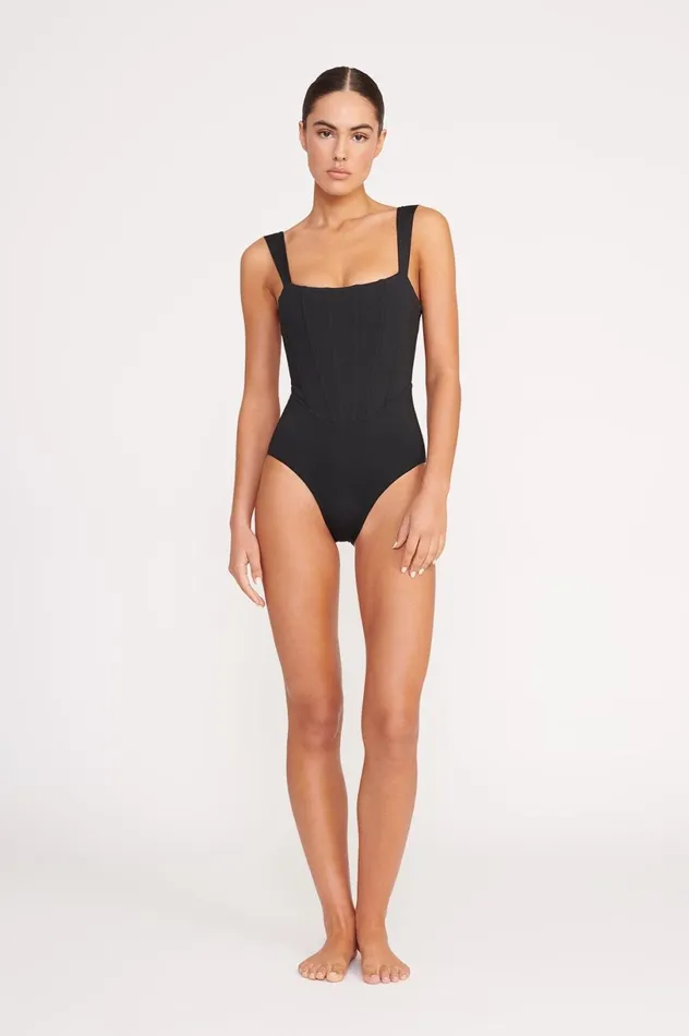 Women One Pieces STAUD STAUD ADELAIDE ONE PIECE BLACK Women One Pieces STAUD STAUD ADELAIDE ONE PIECE BLACK