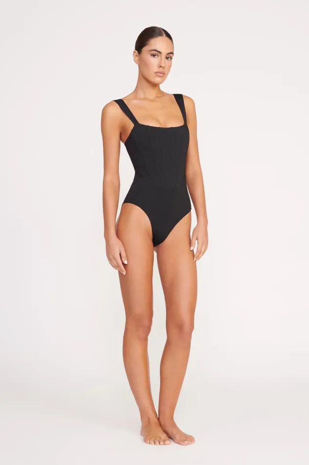 Women One Pieces STAUD STAUD ADELAIDE ONE PIECE BLACK Women One Pieces STAUD STAUD ADELAIDE ONE PIECE BLACK