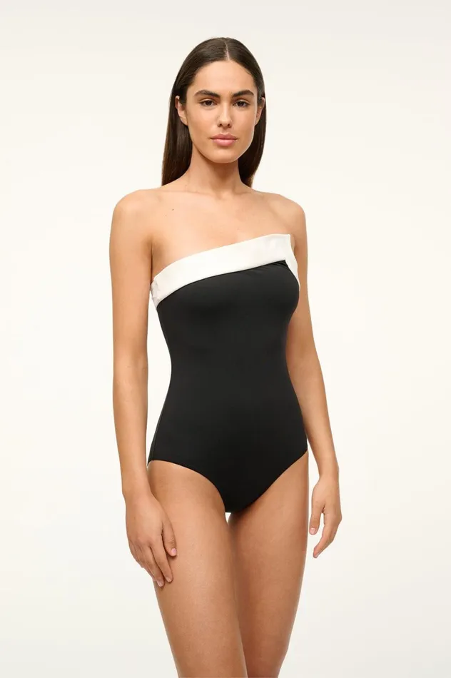 Women One Pieces STAUD STAUD ALEXANDRA ONE PIECE BLACK WHITE Women One Pieces STAUD STAUD ALEXANDRA ONE PIECE BLACK WHITE