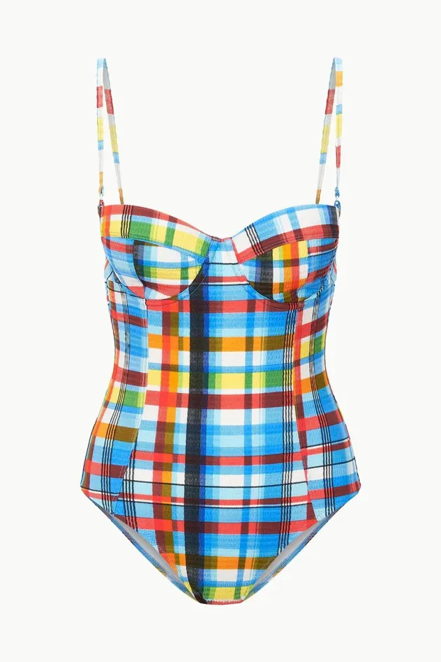 Women One Pieces STAUD STAUD AMARI ONE PIECE MADRAS PLAID Women One Pieces STAUD STAUD AMARI ONE PIECE MADRAS PLAID