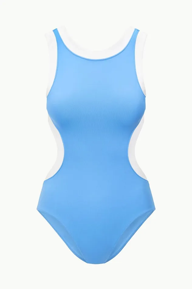 Women One Pieces STAUD STAUD DOLCE ONE PIECE AZURE WHITE Women One Pieces STAUD STAUD DOLCE ONE PIECE AZURE WHITE