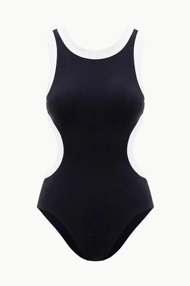 Women One Pieces STAUD STAUD DOLCE ONE PIECE BLACK WHITE Women One Pieces STAUD STAUD DOLCE ONE PIECE BLACK WHITE