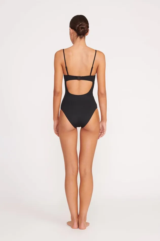 Women One Pieces STAUD STAUD MAEVE ONE PIECE BLACK WHITE Women One Pieces STAUD STAUD MAEVE ONE PIECE BLACK WHITE