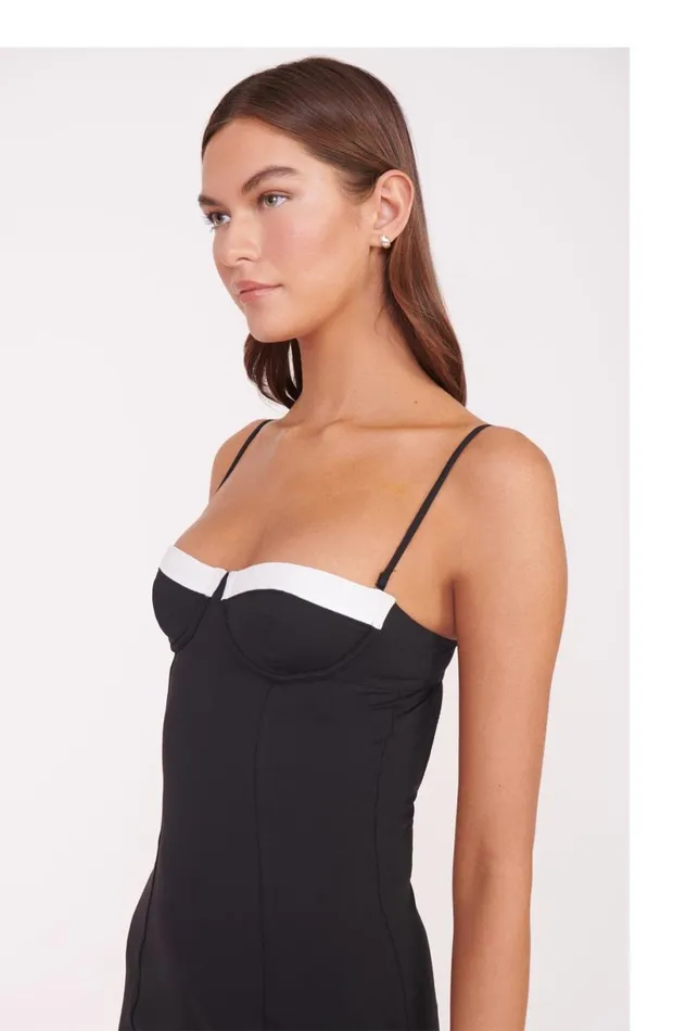 Women One Pieces STAUD STAUD MAEVE SWIM DRESS BLACK WHITE Women One Pieces STAUD STAUD MAEVE SWIM DRESS BLACK WHITE