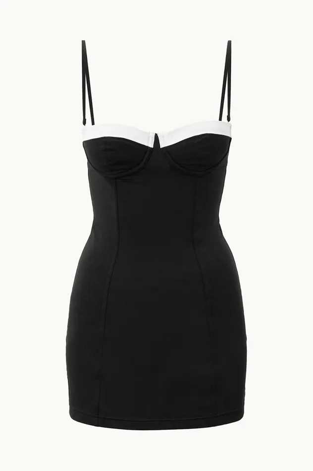 Women One Pieces STAUD STAUD MAEVE SWIM DRESS BLACK WHITE Women One Pieces STAUD STAUD MAEVE SWIM DRESS BLACK WHITE