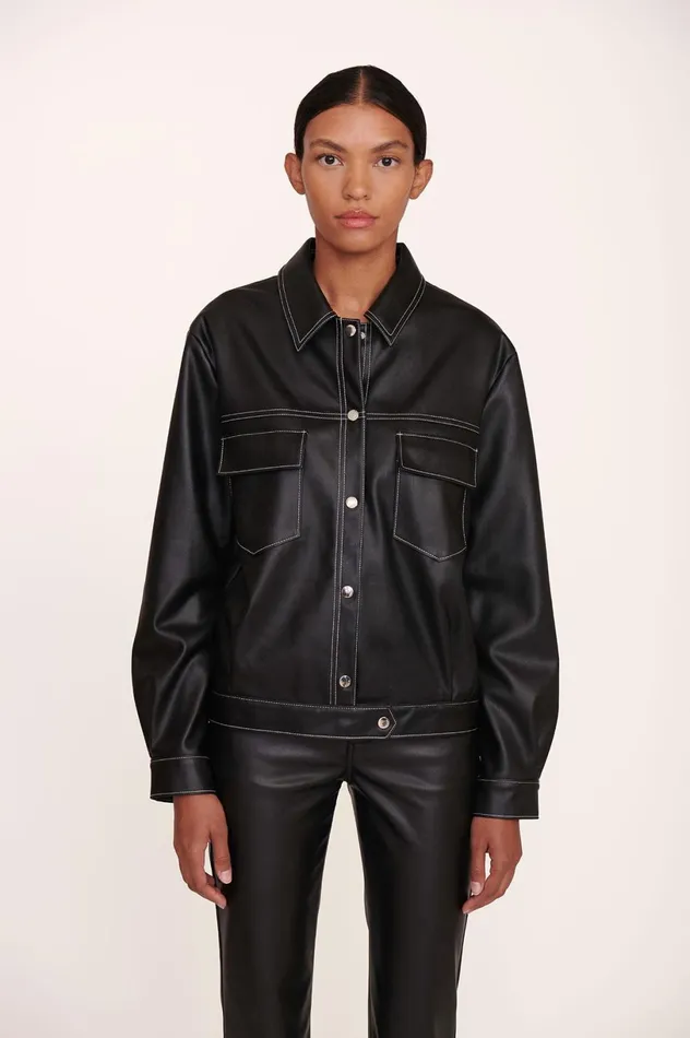 Women Outerwear and Jackets STAUD CUSTOM RYAN JACKET BLACK Women Outerwear and Jackets STAUD CUSTOM RYAN JACKET BLACK