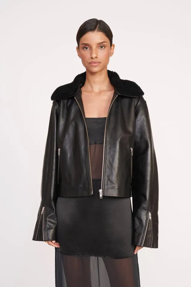 Women Outerwear and Jackets STAUD LENORA JACKET BLACK
