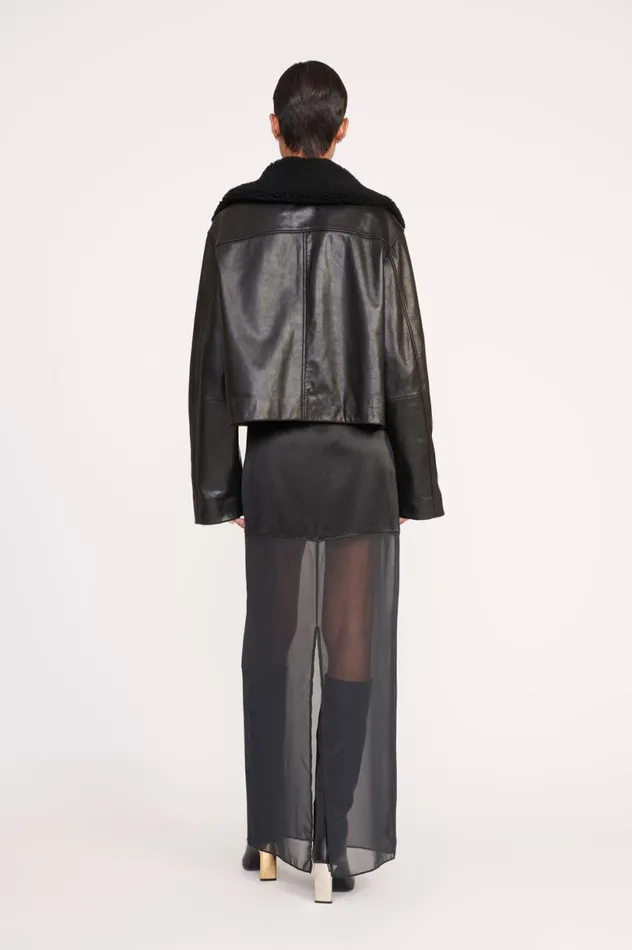 Women Outerwear and Jackets STAUD LENORA JACKET BLACK Women Outerwear and Jackets STAUD LENORA JACKET BLACK