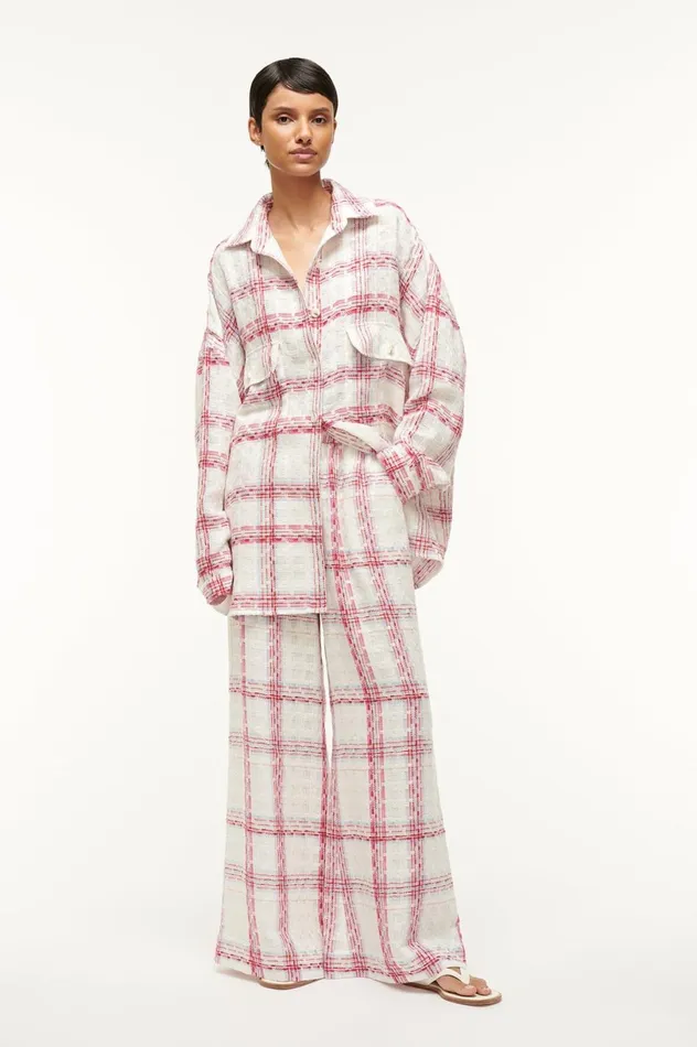 Women Outerwear and Jackets STAUD STAUD BASSETTI SHIRT JACKET TEA TOWEL