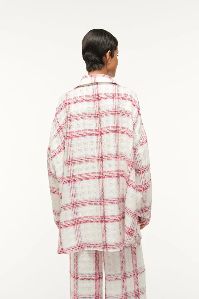 Women Outerwear and Jackets STAUD STAUD BASSETTI SHIRT JACKET TEA TOWEL