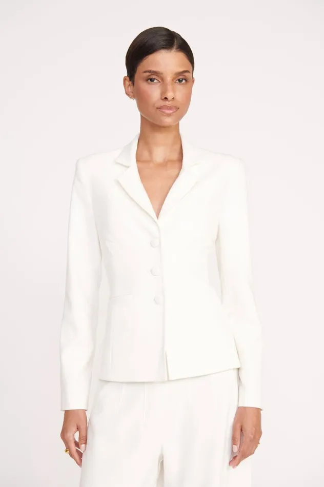 Women Outerwear and Jackets STAUD STAUD CARSON BLAZER IVORY NEW