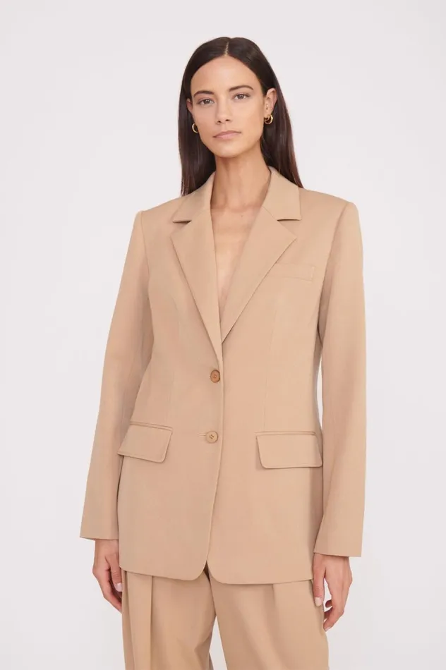 Women Outerwear and Jackets STAUD STAUD CITY BLAZER CAMEL