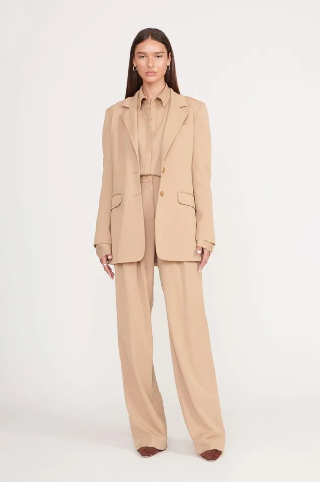 Women Outerwear and Jackets STAUD STAUD CITY BLAZER CAMEL Women Outerwear and Jackets STAUD STAUD CITY BLAZER CAMEL
