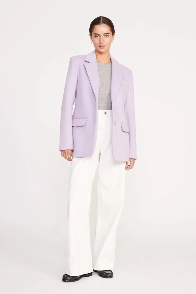 Women Outerwear and Jackets STAUD STAUD CITY BLAZER LAVENDER SUITING