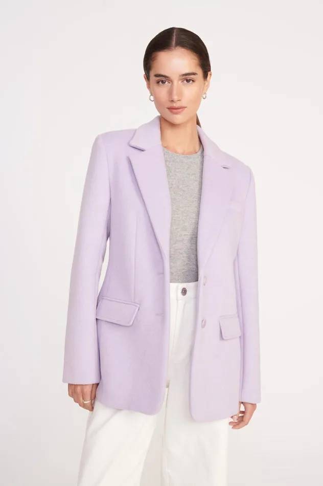 Women Outerwear and Jackets STAUD STAUD CITY BLAZER LAVENDER SUITING Women Outerwear and Jackets STAUD STAUD CITY BLAZER LAVENDER SUITING