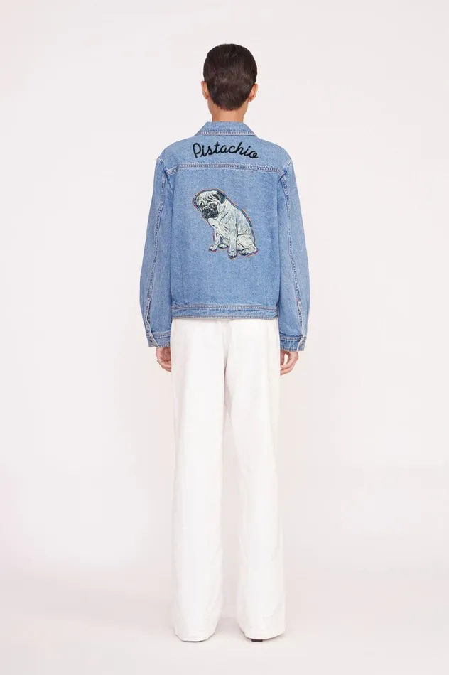 Women Outerwear and Jackets STAUD STAUD CUSTOM CLASSIC OVERSIZED RYAN JACKET MEDIUM WASH