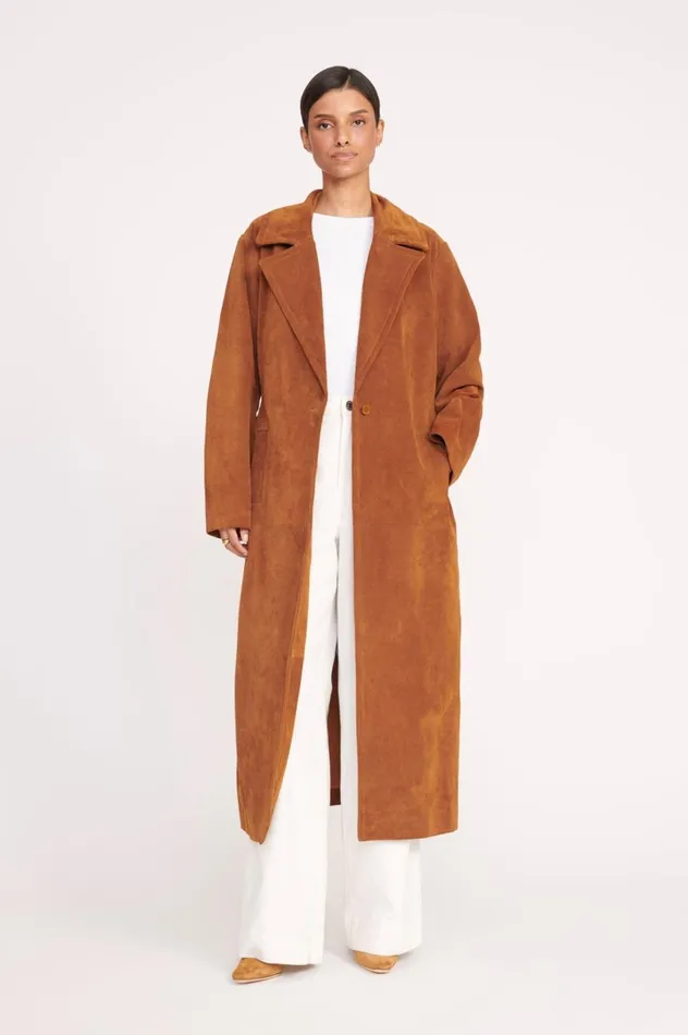 Women Outerwear and Jackets STAUD STAUD HOLDEN COAT TAN