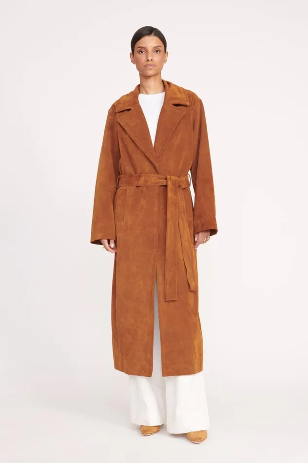 Women Outerwear and Jackets STAUD STAUD HOLDEN COAT TAN