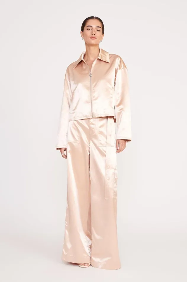 Women Outerwear and Jackets STAUD STAUD LENNOX JACKET BEIGE Women Outerwear and Jackets STAUD STAUD LENNOX JACKET BEIGE