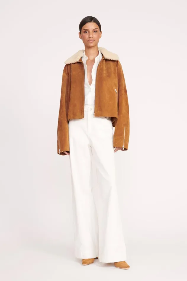 Women Outerwear and Jackets STAUD STAUD LENORA JACKET TAN