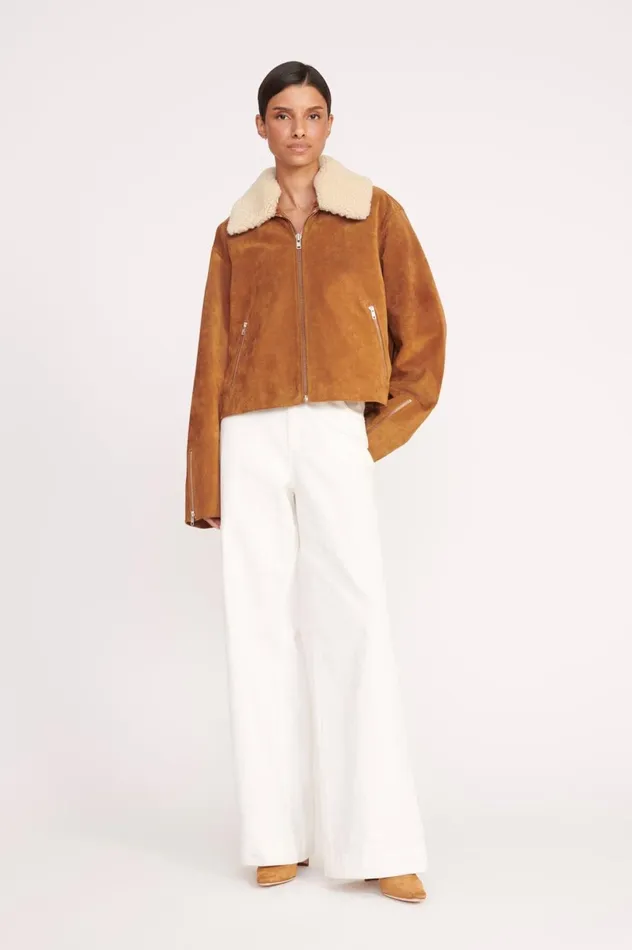 Women Outerwear and Jackets STAUD STAUD LENORA JACKET TAN