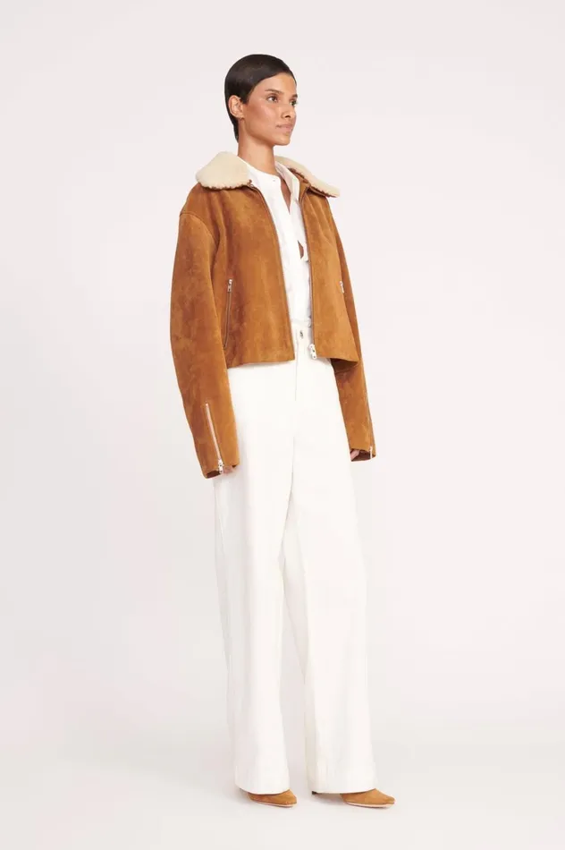 Women Outerwear and Jackets STAUD STAUD LENORA JACKET TAN