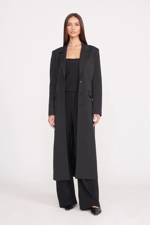 Women Outerwear and Jackets STAUD STAUD RALPH COAT BLACK