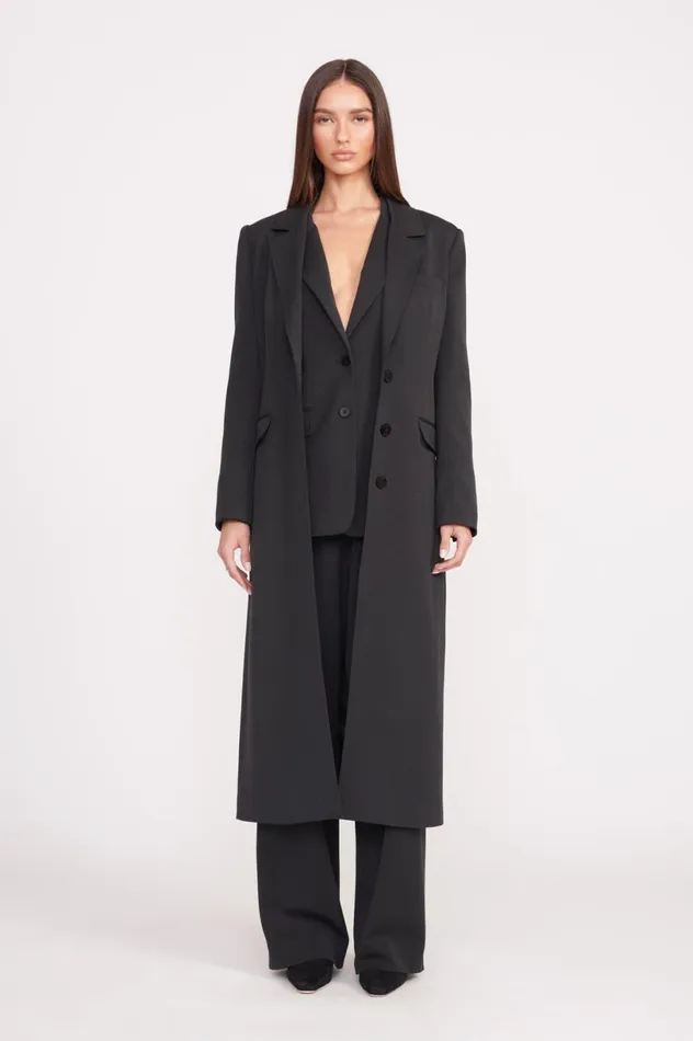 Women Outerwear and Jackets STAUD STAUD RALPH COAT BLACK Women Outerwear and Jackets STAUD STAUD RALPH COAT BLACK