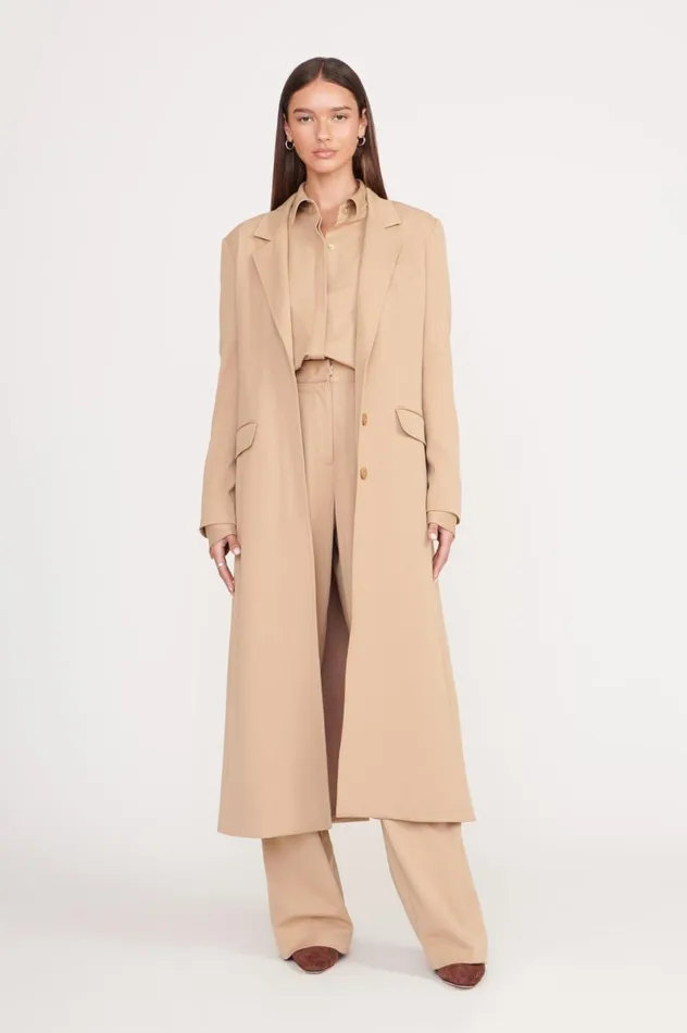 Women Outerwear and Jackets STAUD STAUD RALPH COAT CAMEL Women Outerwear and Jackets STAUD STAUD RALPH COAT CAMEL