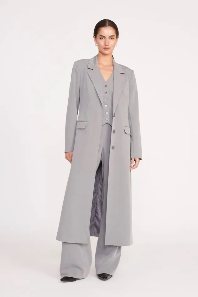 Women Outerwear and Jackets STAUD STAUD RALPH COAT HEATHER GREY