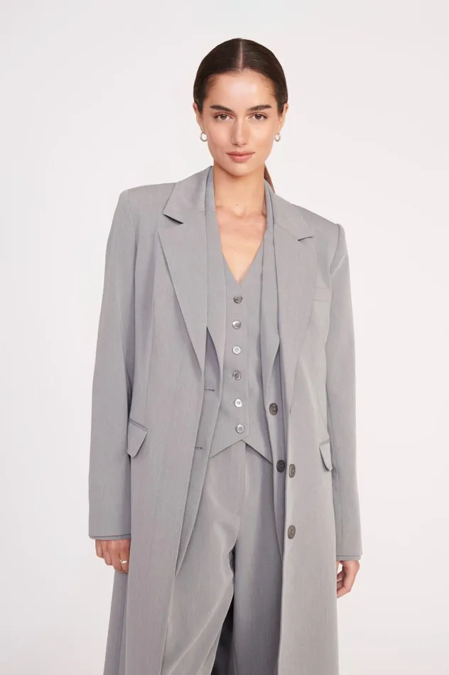 Women Outerwear and Jackets STAUD STAUD RALPH COAT HEATHER GREY Women Outerwear and Jackets STAUD STAUD RALPH COAT HEATHER GREY